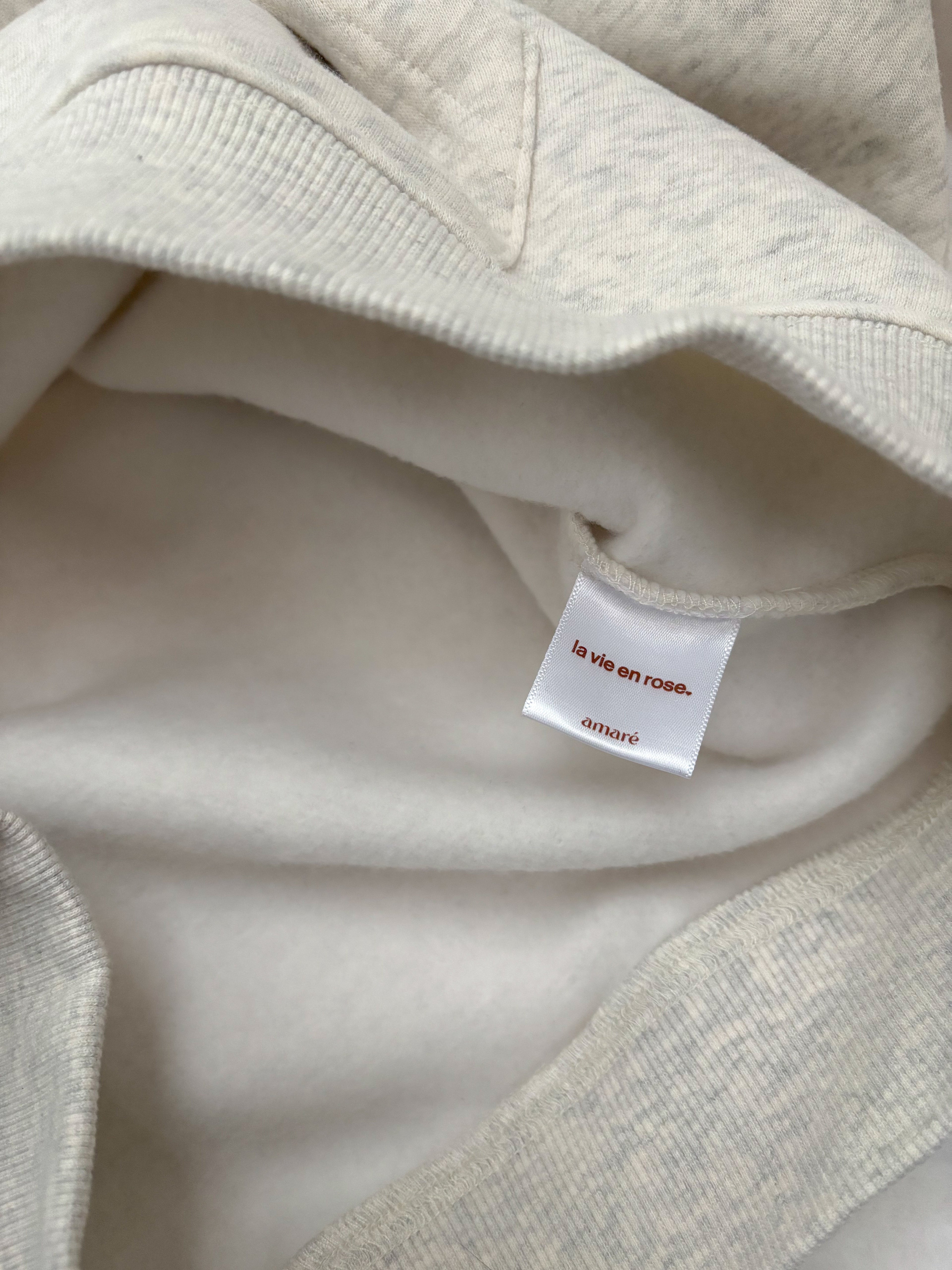 PARIS SWEAT À CAPUCHE (ROSE PIVOINE)