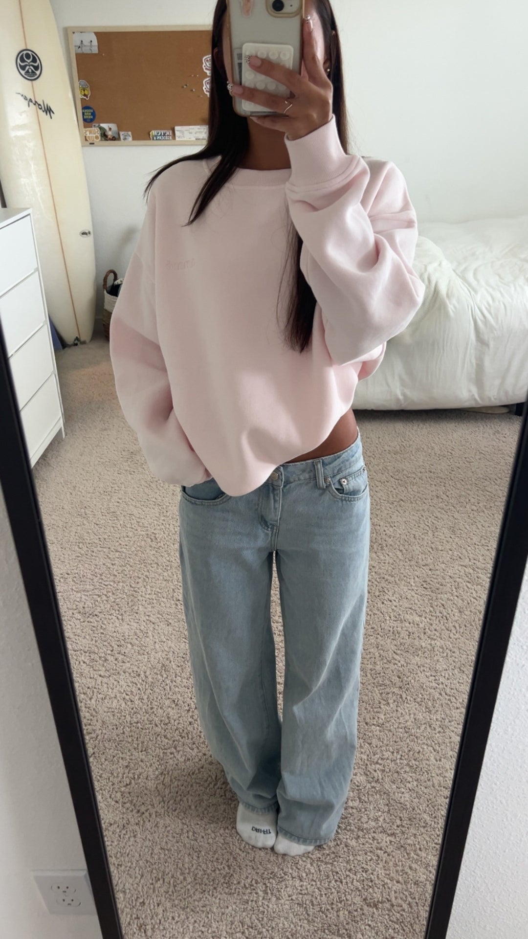 Classic Sweat Col Rond (rose coquillage)