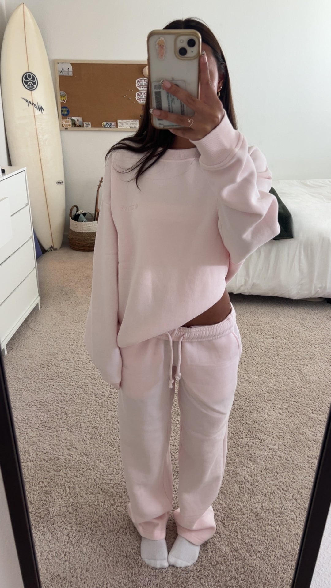 Classic Sweat Col Rond (rose coquillage)