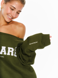 « Becoming Her. » Sweat Épaules Dénudées (vert)