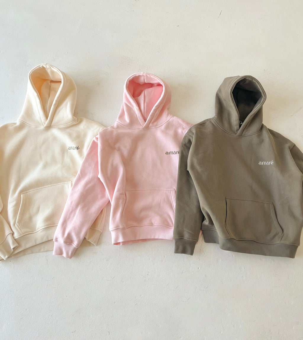 Sweat à Capuche D.A.T.W.L (rose poudré)