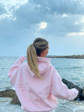« Find Me in the Waves. » Sweat à Capuche (Rose)