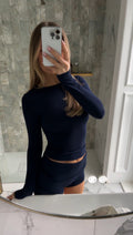 Bambou Ivy Top (bleu roi)