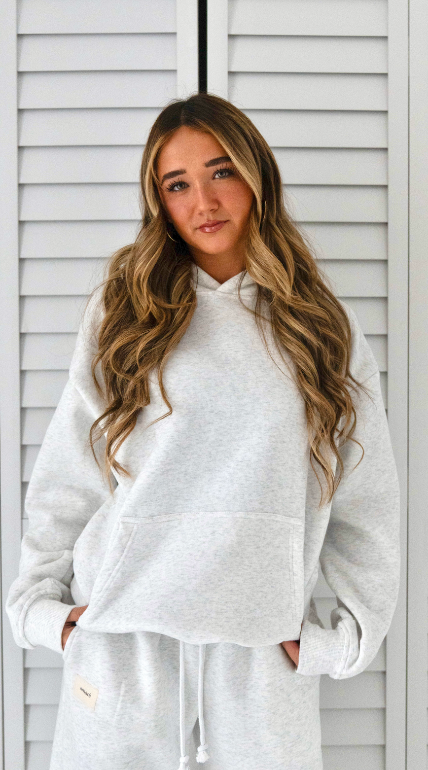 COZY Sweat à Capuche (gris nuage)