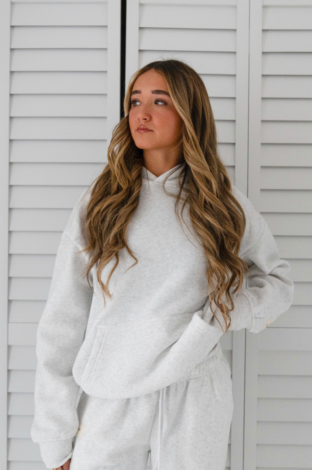 COZY Sweat à Capuche (gris nuage)