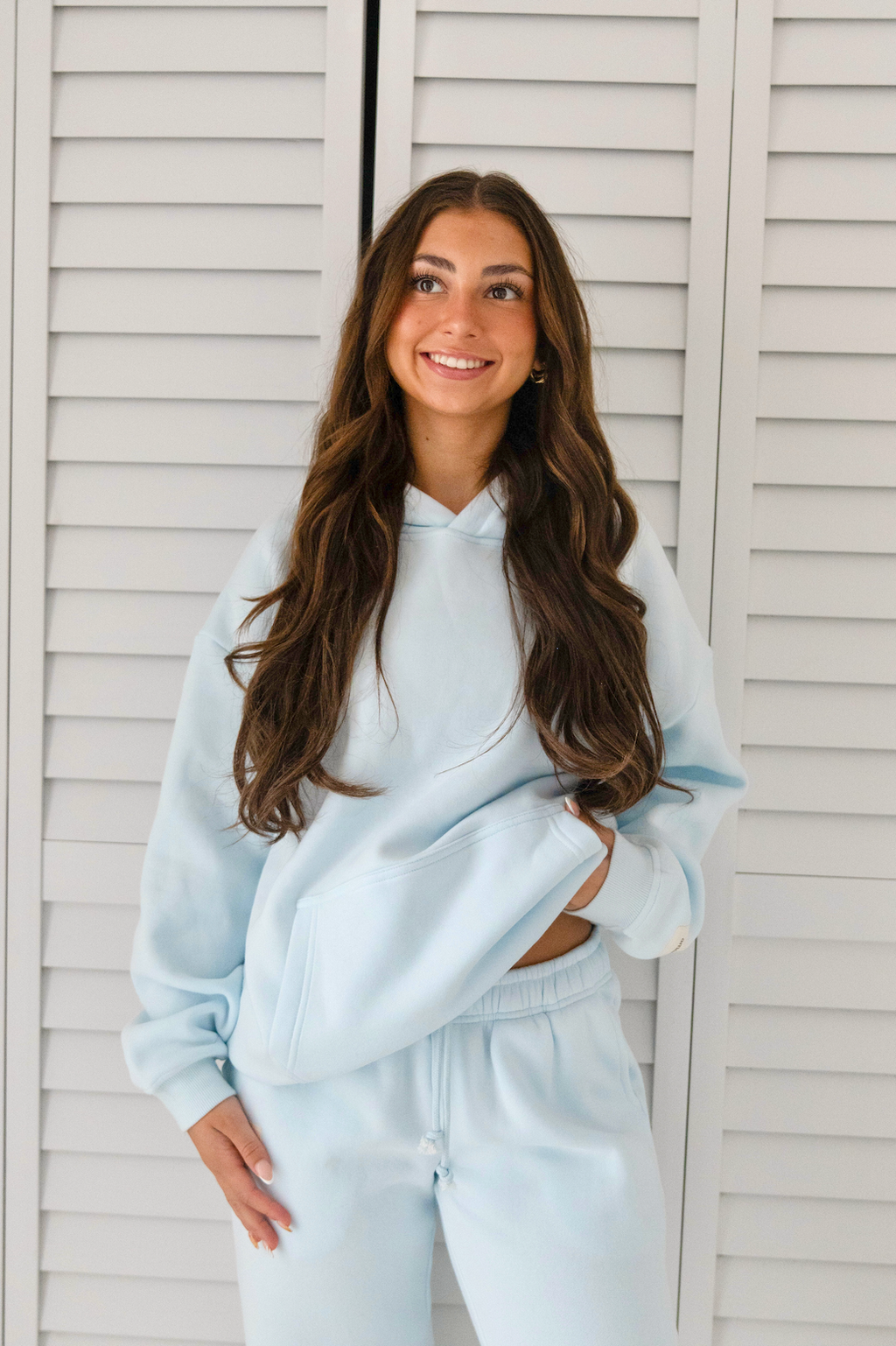 COZY Sweat à Capuche (Bleu Glacier)
