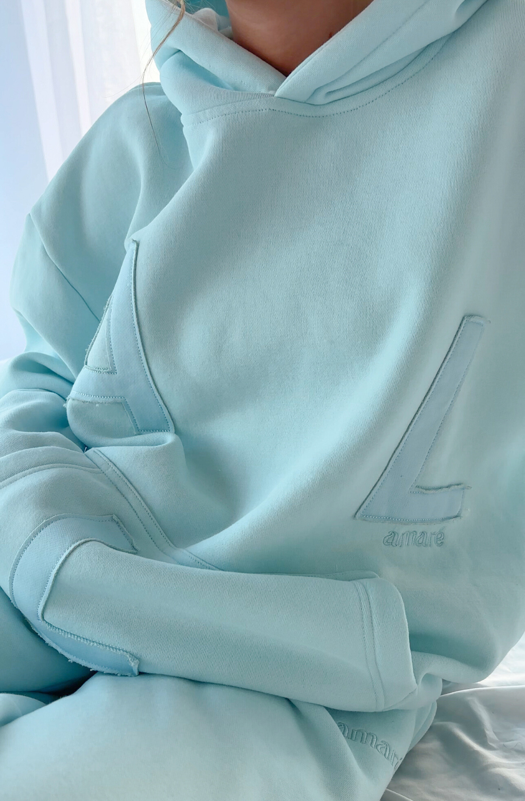 « All Love / Love All » Sweat à Capuche (eau salée)